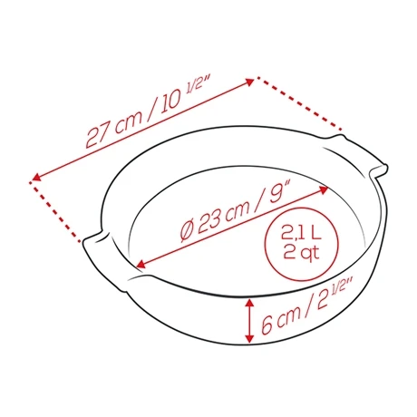 Peugeot Plat Four Rond Céramique Bleu 27 Cm – Image 2