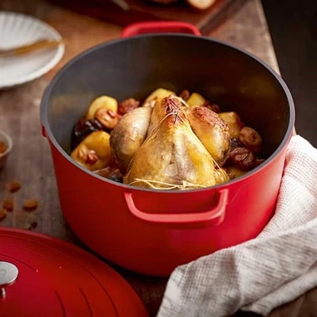 Cocotte Légère Ovale En Fonte D’aluminium 32 Cm 6,5 L Rouge – Image 2