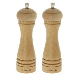 De Buyer Set Moulins à Poivre Et à Sel JAVA Naturel 18 Cm