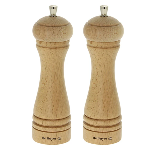 De Buyer Set Moulins à Poivre Et à Sel JAVA Naturel 18 Cm