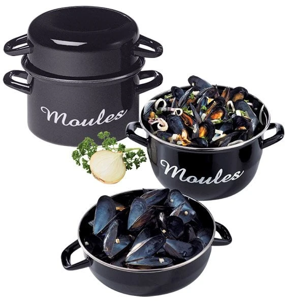 Lot De 2 Marmites à Moules Individuelles 18 Cm
