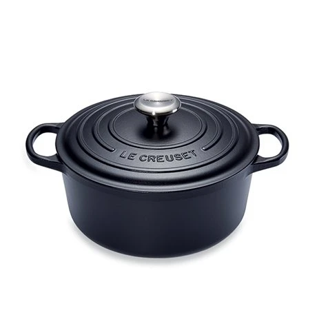Le Creuset Cocotte Fonte Rond 20 Cm Noir Mat