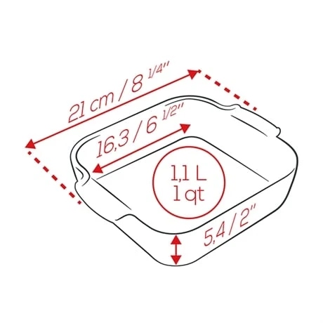 Peugeot Set 2 Petits Plats à Four Rouge Céramique 21 Et 25cm – Image 2