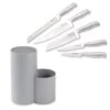 Lot Bloc Couteaux Universel Avec Porte-ustensiles Et Set De 5 Couteaux