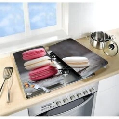 Set 2 Couvre-plaques Protection Motif Macarons